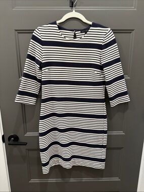 Banana Republic Navy and White Striped Mini Dress